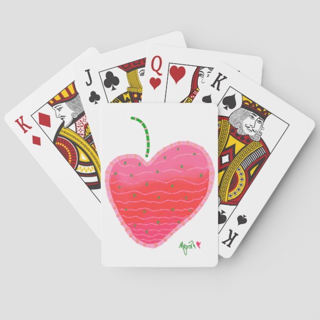 Cartes à jouer aux fraises (dos)