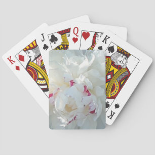 Cartes à jouer aux pivoines romantiques