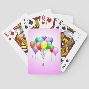Cartes à jouer avec ballons d'anniversaire