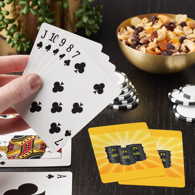Cartes à jouer avec barils de pétrole (Créateur téléchargé)