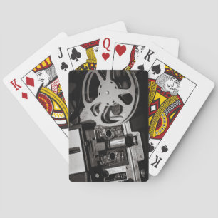 Cartes à jouer avec bobines de projecteur de film
