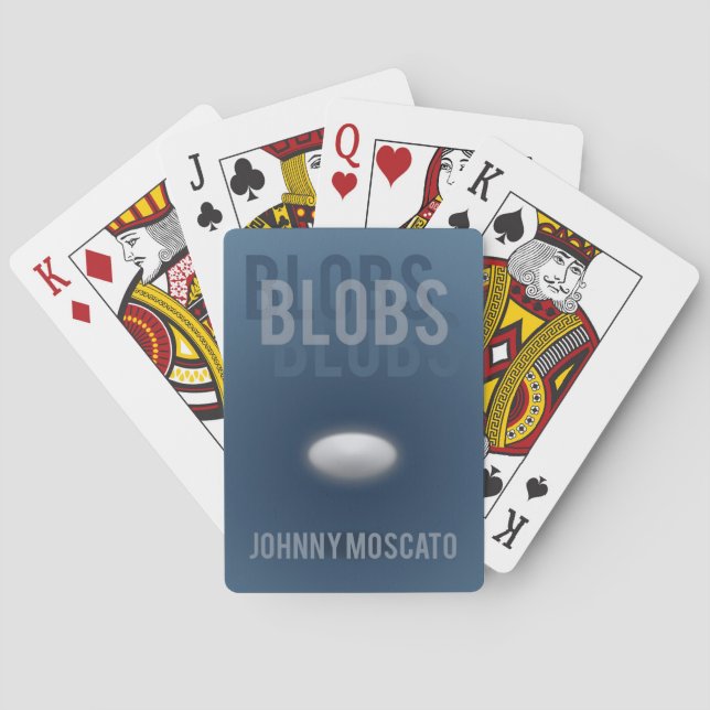 Cartes à jouer avec couverture de livre de blobs (dos)