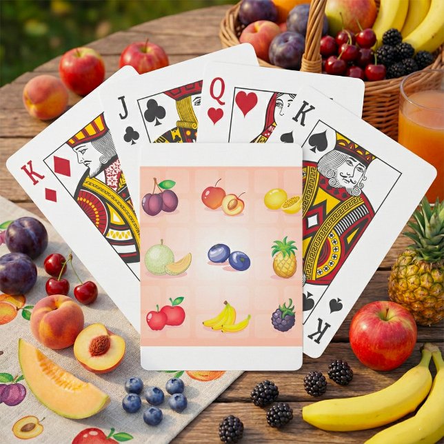 Cartes à jouer avec divers fruits (Créateur téléchargé)