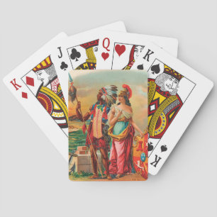 Cartes à jouer avec étiquettes de cigares vintage