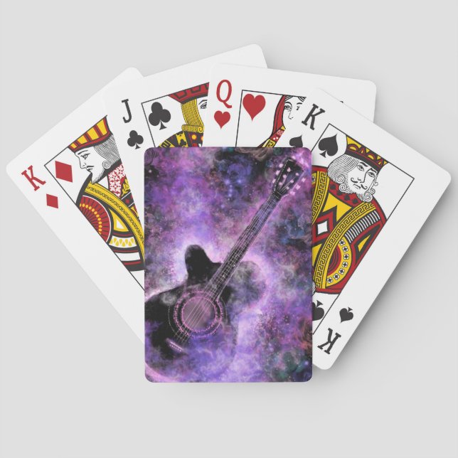Cartes à jouer avec guitare (dos)