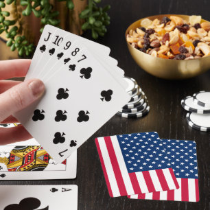 Cartes à jouer avec le drapeau américain