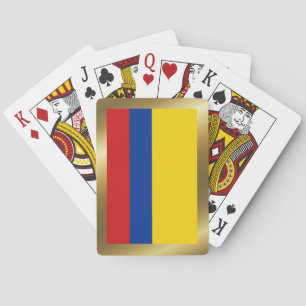 Cartes à jouer avec le drapeau de Colombie