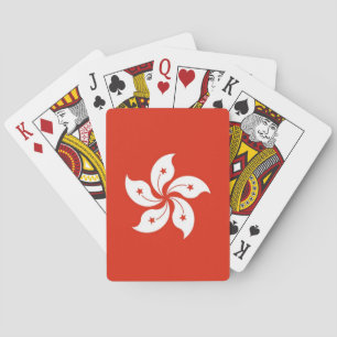 Cartes à jouer avec le drapeau de Hong Kong