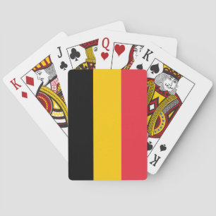 Cartes à jouer avec le drapeau de la Belgique