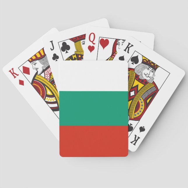 Cartes à jouer avec le drapeau de la Bulgarie (dos)