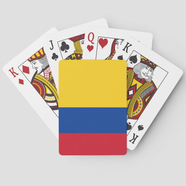 Cartes à jouer avec le drapeau de la Colombie (dos)