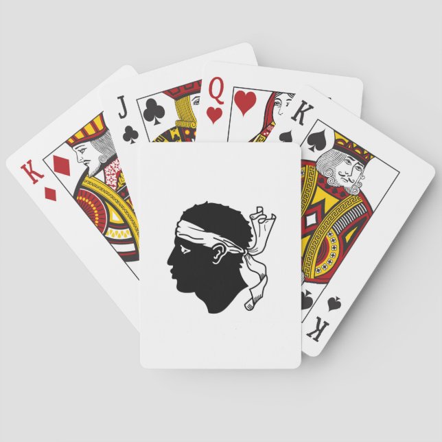 Cartes à jouer avec le drapeau de la Corse (dos)