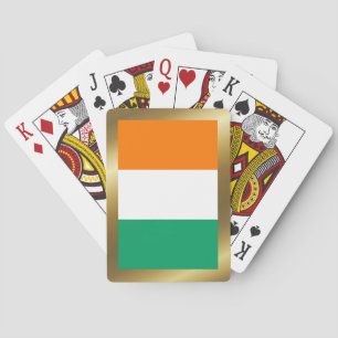Cartes à jouer avec le drapeau de la Côte d'Ivoire