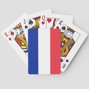 Cartes à jouer avec le drapeau de la France