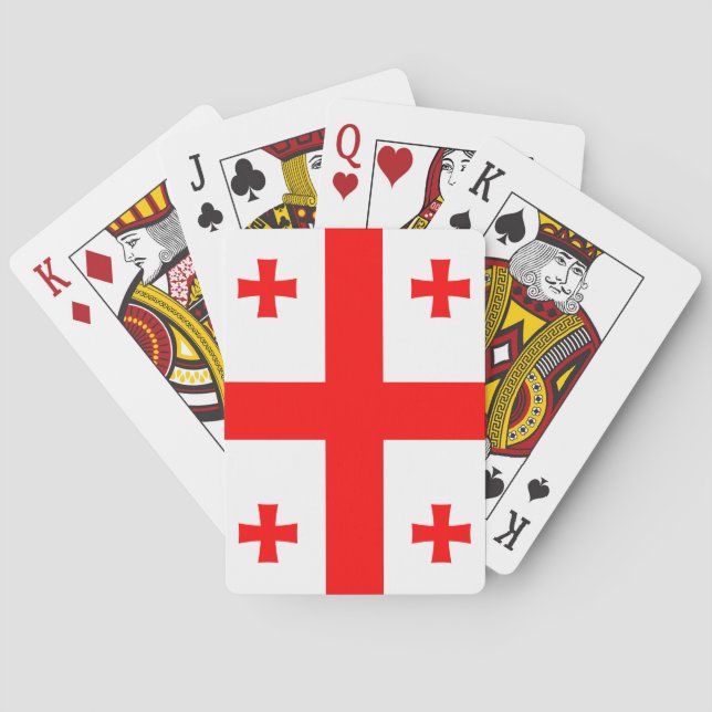 Cartes à jouer avec le drapeau de la Géorgie (dos)