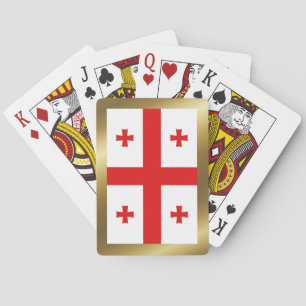 Cartes à jouer avec le drapeau de la Géorgie