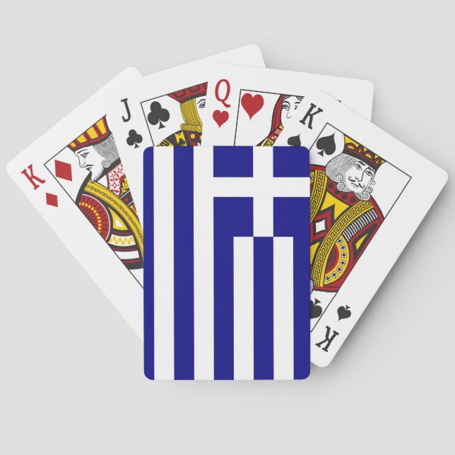 Cartes à jouer avec le drapeau de la Grèce (dos)