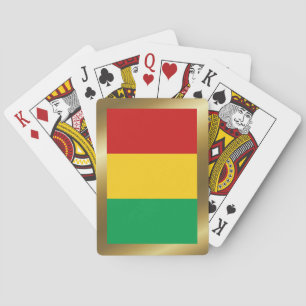 Cartes à jouer avec le drapeau de la Guinée-Conakr