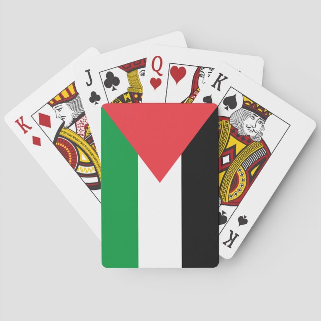 Cartes à jouer avec le drapeau de la Palestine (dos)
