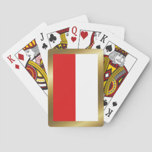 Cartes à jouer avec le drapeau de la Pologne