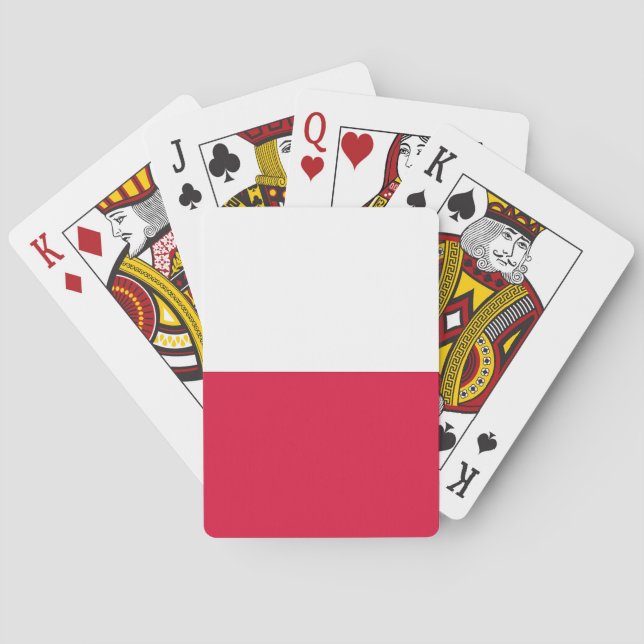 Cartes à jouer avec le drapeau de la Pologne (dos)