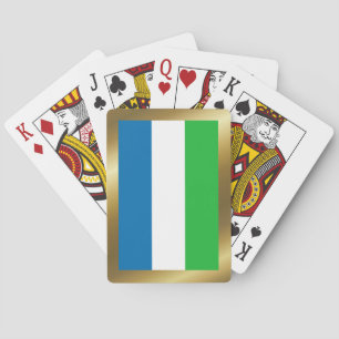 Cartes à jouer avec le drapeau de la Sierra Leone