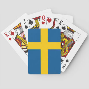 Cartes à jouer avec le drapeau de la Suède