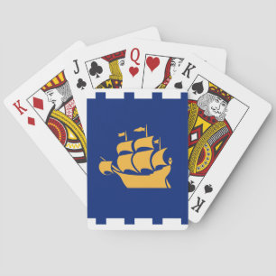 Cartes à jouer avec le drapeau de la ville de Québ