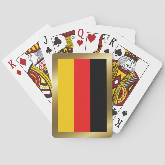 Cartes à jouer avec le drapeau de l'Allemagne (dos)