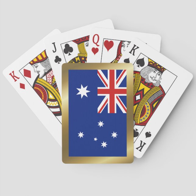 Cartes à jouer avec le drapeau de l'Australie (dos)