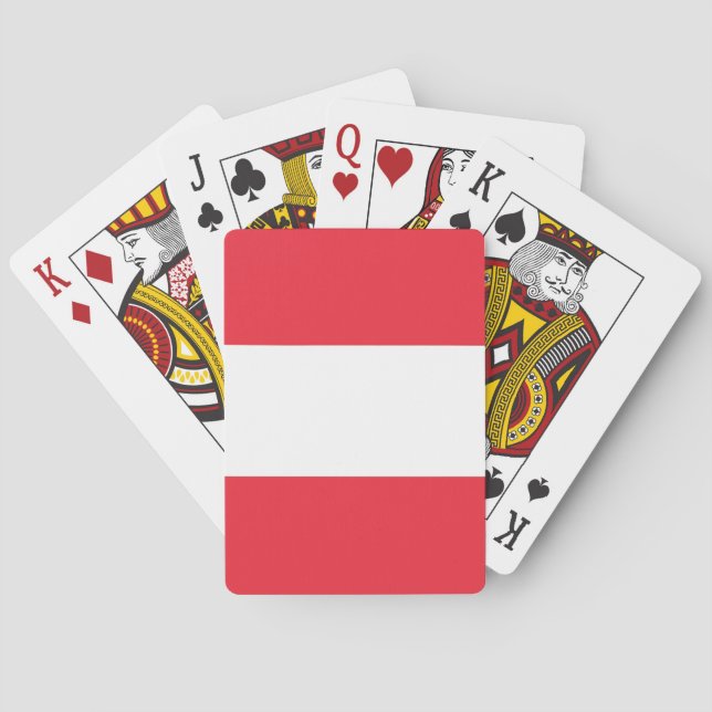 Cartes à jouer avec le drapeau de l'Autriche (dos)
