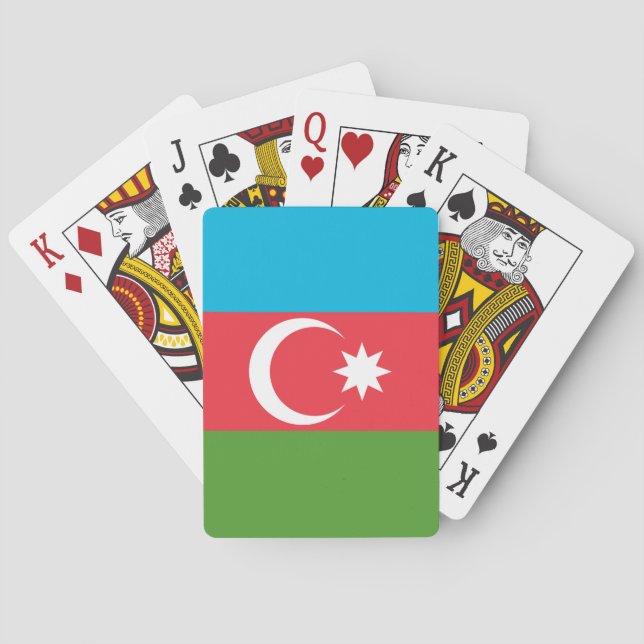 Cartes à jouer avec le drapeau de l'Azerbaïdjan (dos)
