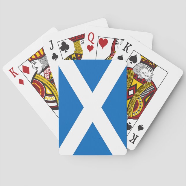 Cartes à jouer avec le drapeau de l'Écosse (dos)