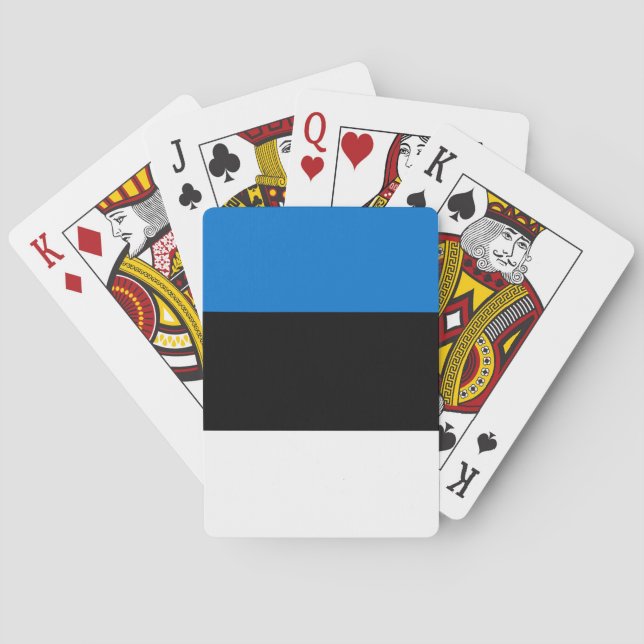 Cartes à jouer avec le drapeau de l'Estonie (dos)