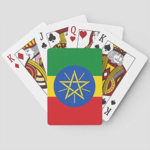 Cartes à jouer avec le drapeau de l'Éthiopie