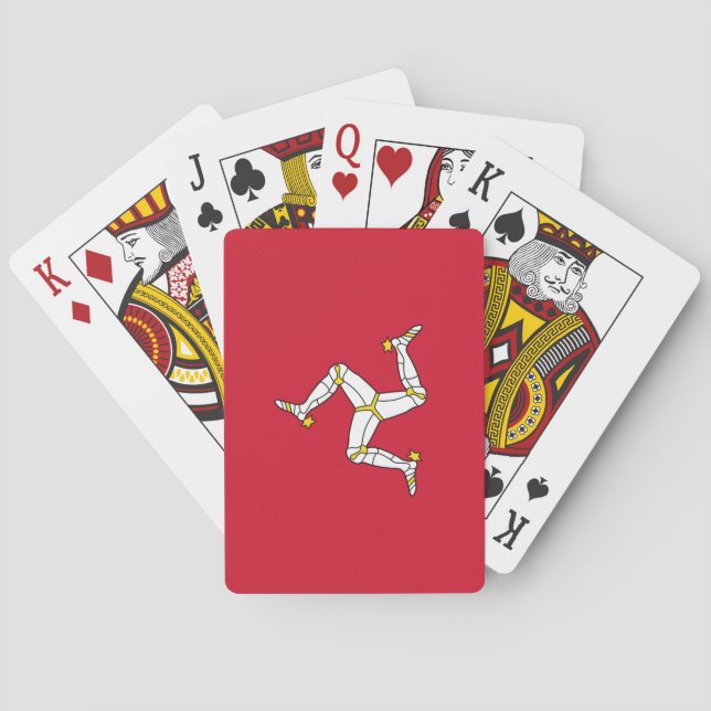 Cartes à jouer avec le drapeau de l'île de Man (dos)