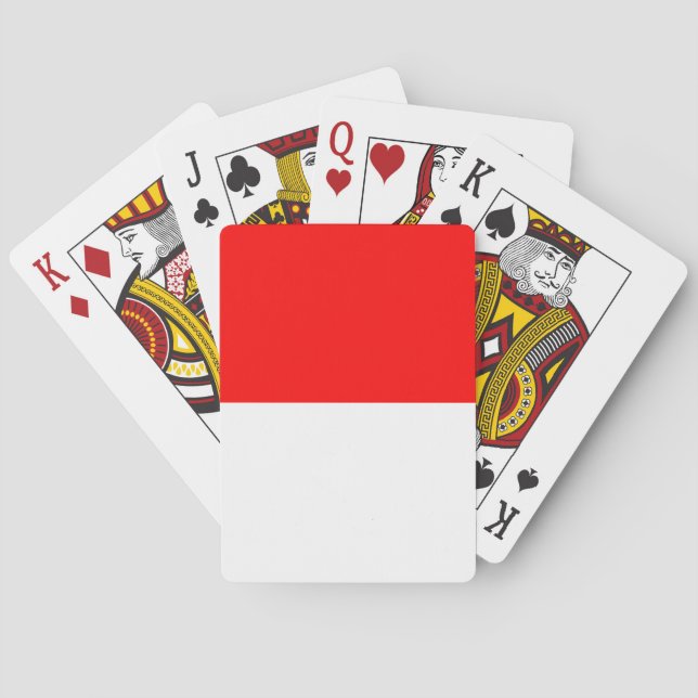 Cartes à jouer avec le drapeau de l'Indonésie (dos)