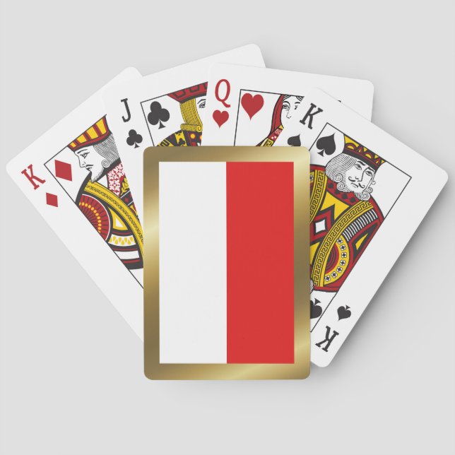 Cartes à jouer avec le drapeau de l'Indonésie (dos)