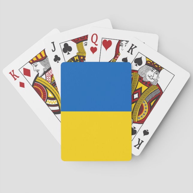 Cartes à jouer avec le drapeau de l'Ukraine (dos)