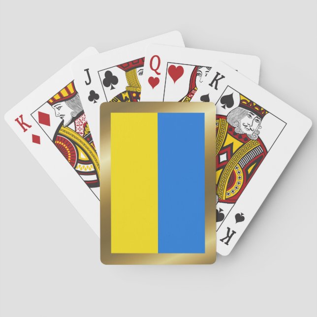 Cartes à jouer avec le drapeau de l'Ukraine (dos)