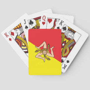 Cartes à jouer avec le drapeau de Sicile