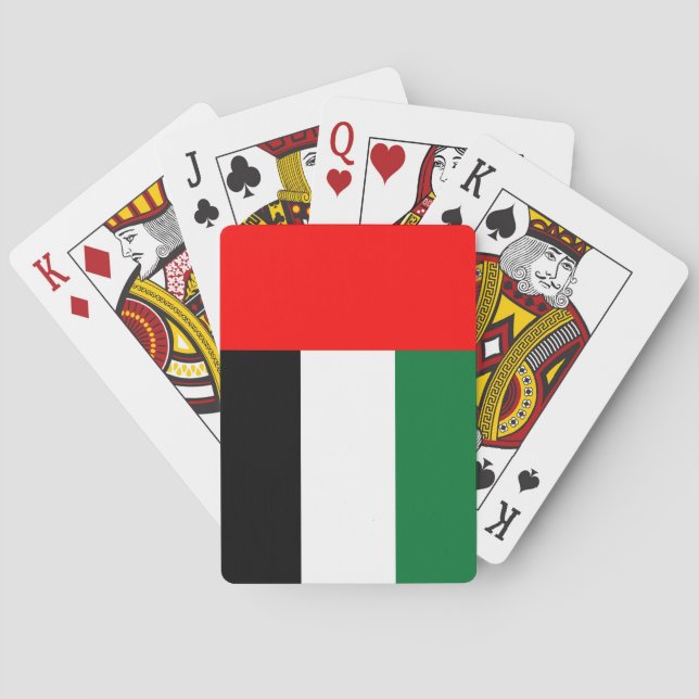 Cartes à jouer avec le drapeau des Émirats arabes  (dos)