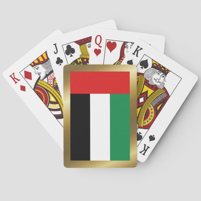 Cartes à jouer avec le drapeau des Émirats arabes  (dos)