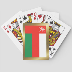 Cartes à jouer avec le drapeau d'Oman