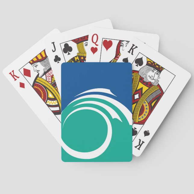 Cartes à jouer avec le drapeau d'Ottawa (dos)