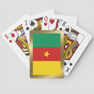 Cartes à jouer avec le drapeau du Cameroun