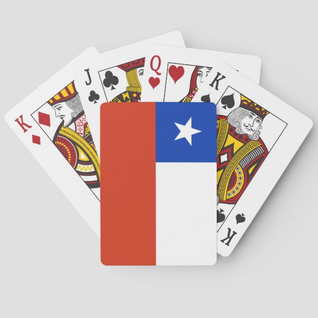 Cartes à jouer avec le drapeau du Chili (dos)
