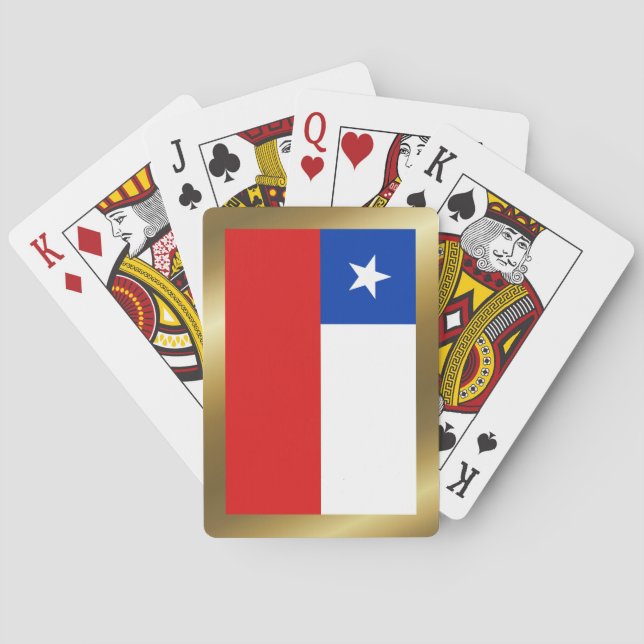 Cartes à jouer avec le drapeau du Chili (dos)
