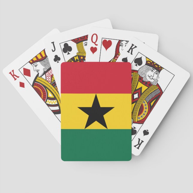 Cartes à jouer avec le drapeau du Ghana (dos)