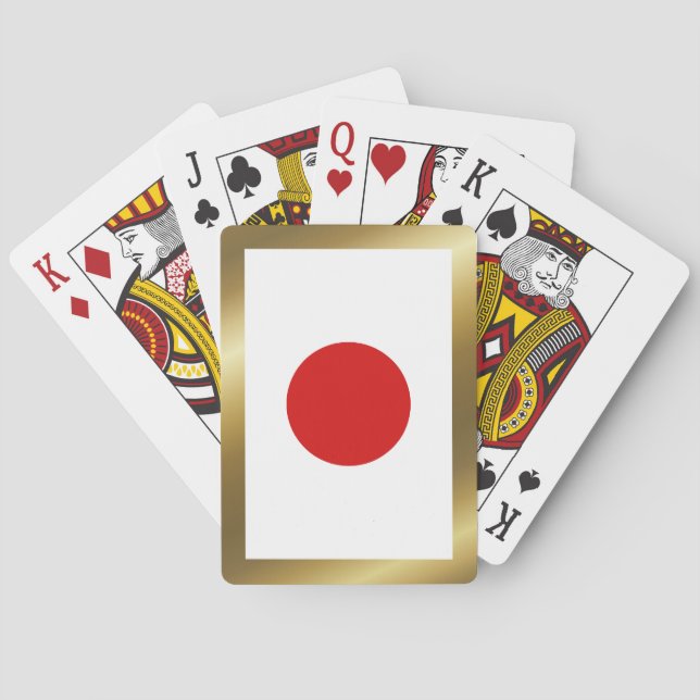 Cartes à jouer avec le drapeau du Japon (dos)